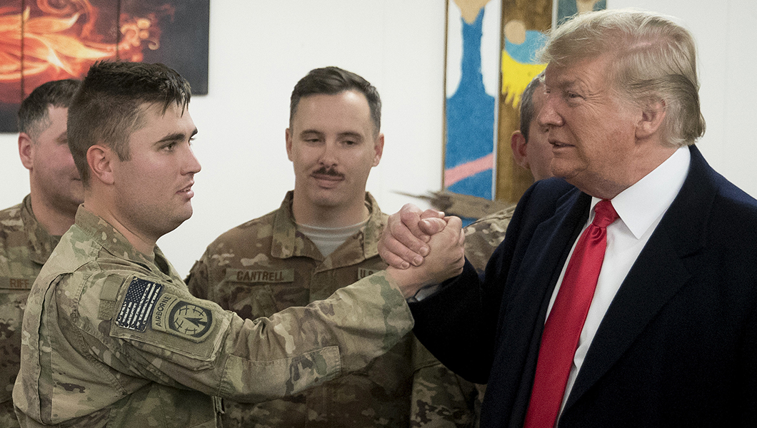 US soldier tells Trump he returned to serve in the military because of him