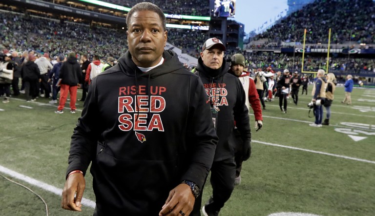 Arizona Cardinals head coach Steve Wilks walks off the field after an NFL football game against the Seattle Seahawks, Sunday, Dec. 30, 2018, in Seattle. The Seahawks won 27-24.