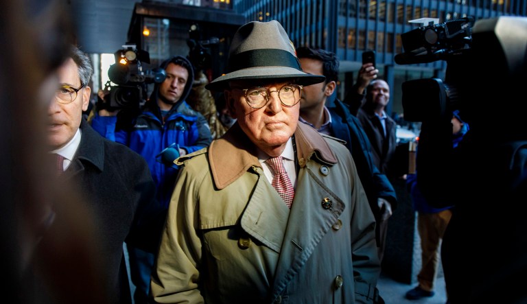 Alderman Ed Burke, 75, walks out of the Dirksen Federal Courthouse following his release after turning himself in, Thursday, Jan. 3, 2019, in Chicago.