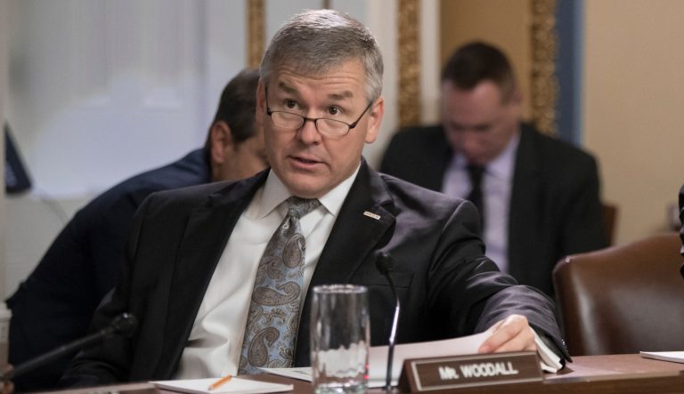 In this Dec. 20, 2017, file photo House Rules Committee members, Rep. Rob Woodall, R-Ga., listens on Capitol Hill, in Washington.