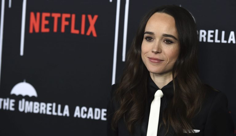 Cast member Ellen Page arrives at the Los Angeles premiere of "The Umbrella Company" at The Arclight Hollywood on Tuesday, Feb. 12, 2019. 