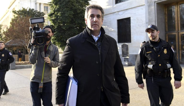 Michael Cohen, President Donald Trump's former personal attorney, leaves Capitol Hill in Washington, Thursday, Feb. 21, 2019. 
