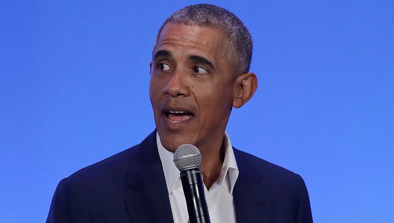 Former President Barack Obama speaks at the My Brother's Keeper Alliance Summit in Oakland, Calif.