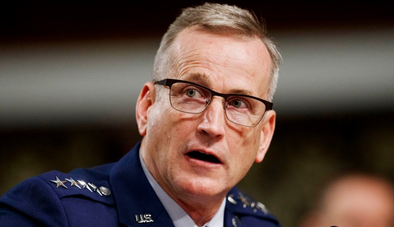 Air Force Gen. Terrence O'Shaughnessy testifies during a Senate Armed Services Committee hearing on Capitol Hill in Washington. 