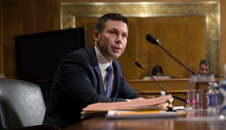 U.S. Customs and Border Protection Commissioner Kevin McAleenan speaks during a hearing of the Senate Judiciary Committee on oversight of Customs and Border Protection's response to the smuggling of persons at the southern border, Wednesday, March 6, 2019, in Washington.
