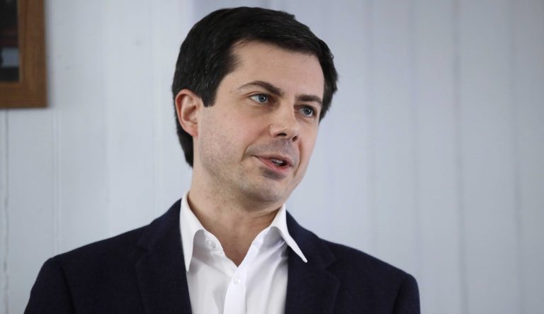 In this Feb. 16, 2019 photo, Indiana's Sound Bend Mayor Pete Buttigieg speaks during a stop in Raymond, N.H. 