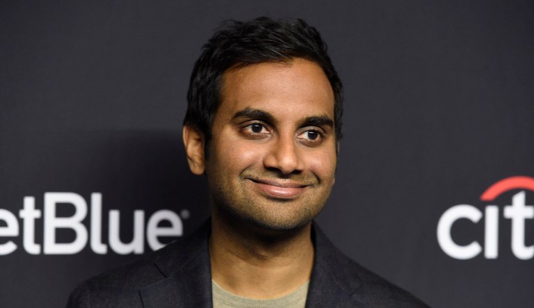 Aziz Ansari arrives at an event in Los Angeles. 