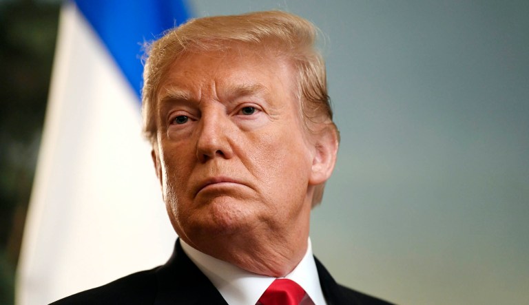 President Trump appears at an event.