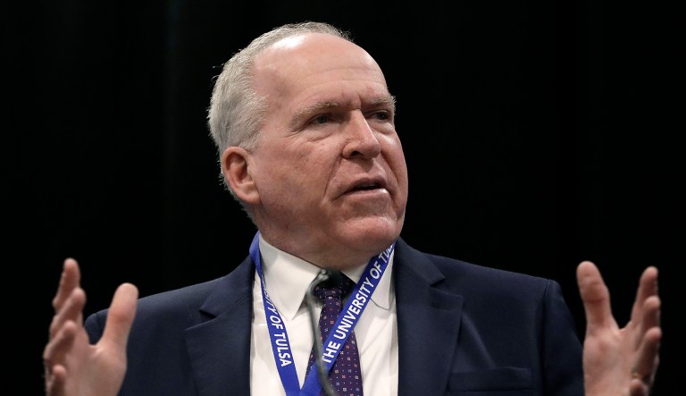 John Brennan, former director of the Central Intelligence Agency, speaks at an event.