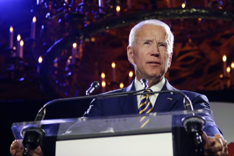 Former Vice President Joe Biden speaks at the Biden Courage Awards Tuesday, March 26, 2019, in New York. 