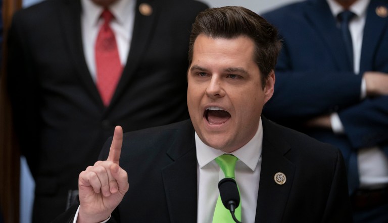 Rep. Matt Gaetz, R-Fla., speaks during a hearing.