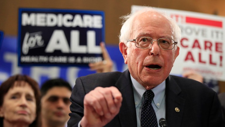 Sen. Bernie Sanders, I-Vt., introduces the Medicare for All Act of 2019.