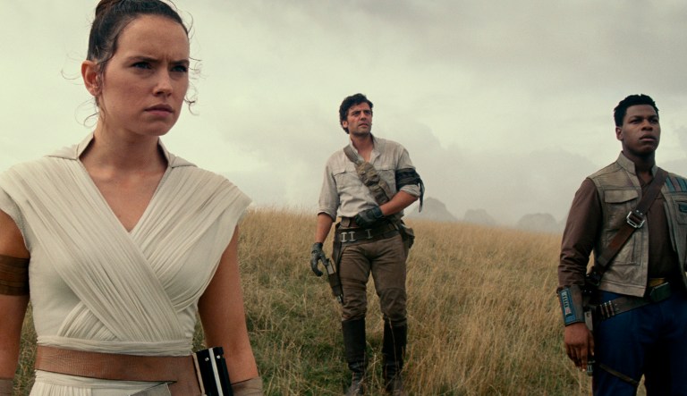 This image released by Lucasfilm Ltd. shows Daisy Ridley as Rey in a scene from "Star Wars: Episode IX."