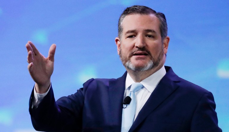 Senator Ted Cruz, R-Texas, speaks at an event.