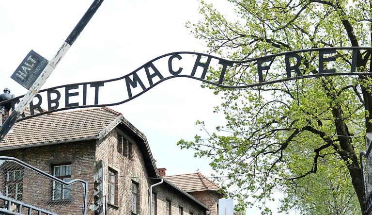The "Arbeit Macht Frei" (Work Sets You Free) gate is seen at the former Nazi German death camp of Auschwitz-Birkenau in Oswiecim, Poland.