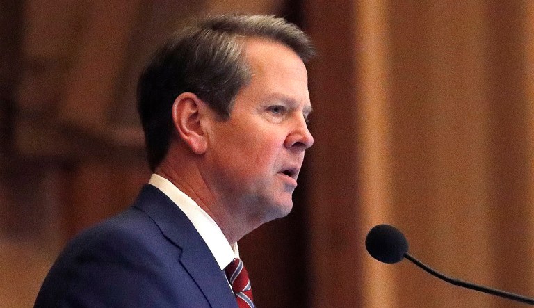Georgia Gov. Brian Kemp speaks.