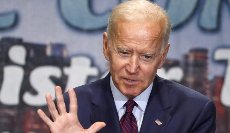 Democratic presidential candidate former Vice President Joe Biden addresses the Rainbow PUSH Coalition Annual International Convention Friday, June 28, 2019, in Chicago. 