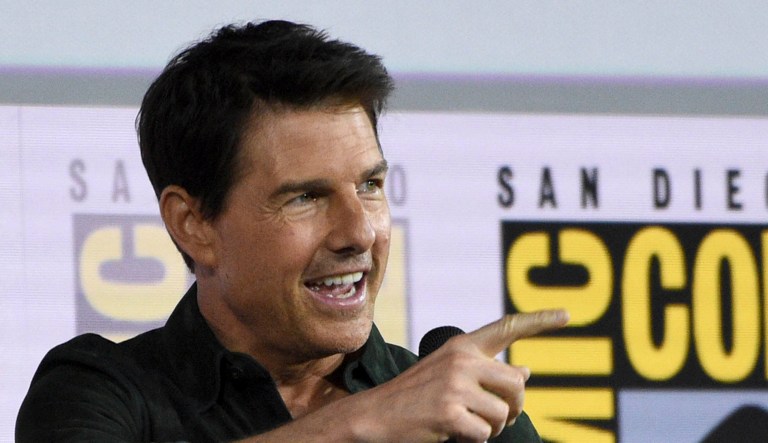 Tom Cruise presents a clip from "Top Gun: Maverick" on day one of Comic-Con International on Thursday, July 18, 2019, in San Diego. 