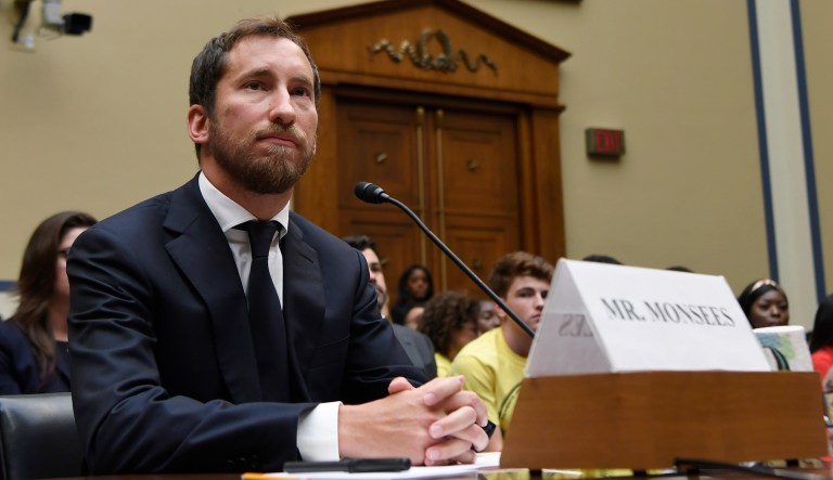 JUUL Labs co-founder and Chief Product Officer James Monsees testifies before a House Oversight and Government Reform subcommittee on Capitol Hill in Washington.