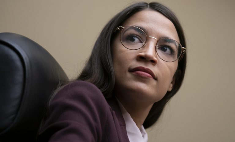 Rep. Alexandria Ocasio-Cortez, D-N.Y., attends a House Oversight Committee hearing on Capitol Hill in Washington, Friday, July 26, 2019. 