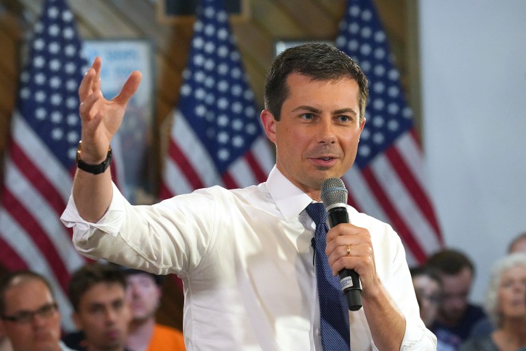 Democratic presidential candidate South Bend Mayor Pete Buttigieg.
