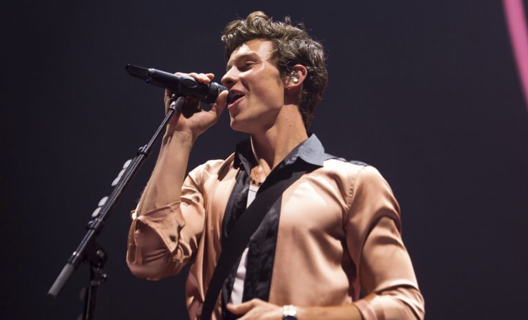Artist Shawn Mendes performs on tour at Barclays Center on Friday, Aug. 23, 2019, in Brooklyn, New York. 