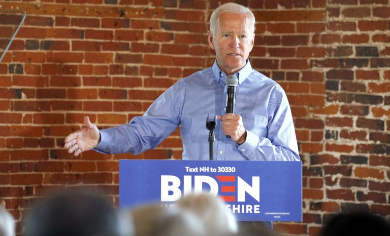 Democratic presidential candidate former Vice President Joe Biden speaks during a campaign stop, Friday, Sept. 6, 2019, in Laconia, N.H. 