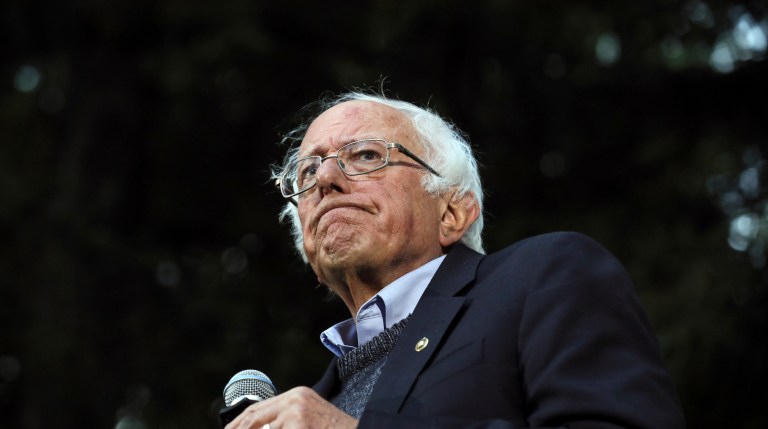 Democratic presidential candidate Sen. Bernie Sanders, I-Vt., pauses while speaking at a campaign event Sunday, Sept. 29, 2019 at Dartmouth College in Hanover, N.H.