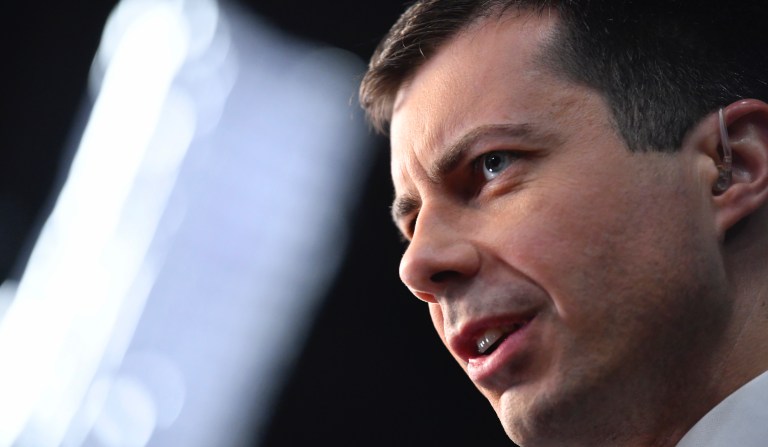 Democratic presidential candidate Sen. Cory Booker, D-N.J., listens to a question in the spin room after a Democratic presidential primary debate, Thursday, Nov. 21, 2019, in Atlanta.