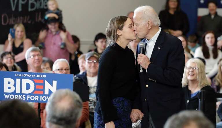 ‘Just creepy’: Biden kisses granddaughter on the lips during campaign rally