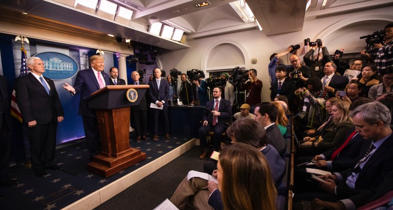Coronavirus saves the White House briefing room