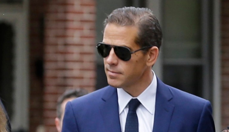 Hunter Biden is pictured at the funeral of his brother, Beau.