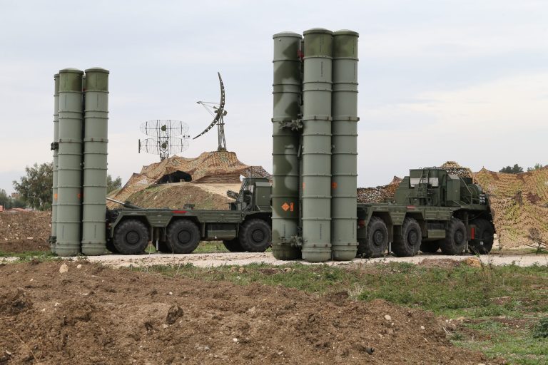 In this photo taken on Wednesday, Dec.  16, 2015 and provided by the Russian Defense Ministry Press Service, Russian S-400 long-range air defense missile systems are deployed at Hemeimeem air base in Syria. Russia has been carrying out an air campaign in Syria since Sept. 30.