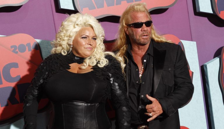 Beth Chapman, left, and Duane Chapman arrive at the CMT Music Awards at Bridgestone Arena on Wednesday, June 4, 2014, in Nashville, Tenn. 