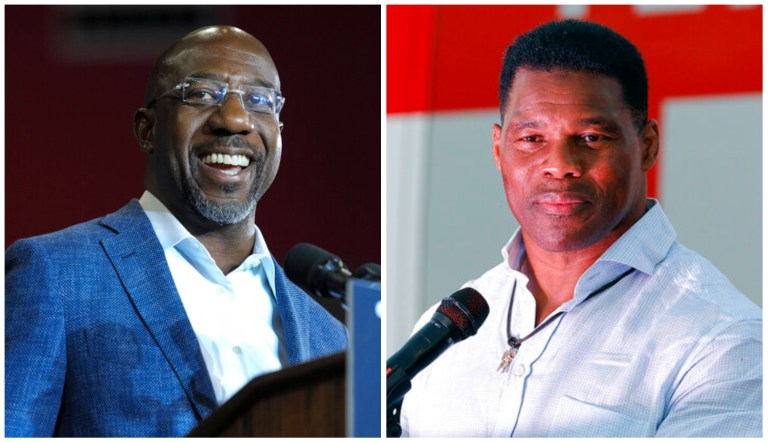 Raphael Warnock and Herschel Walker.