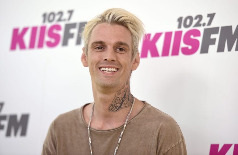 Aaron Carter arrives at Wango Tango at StubHub Center on Saturday, May 13, 2017, in Carson, Calif. 