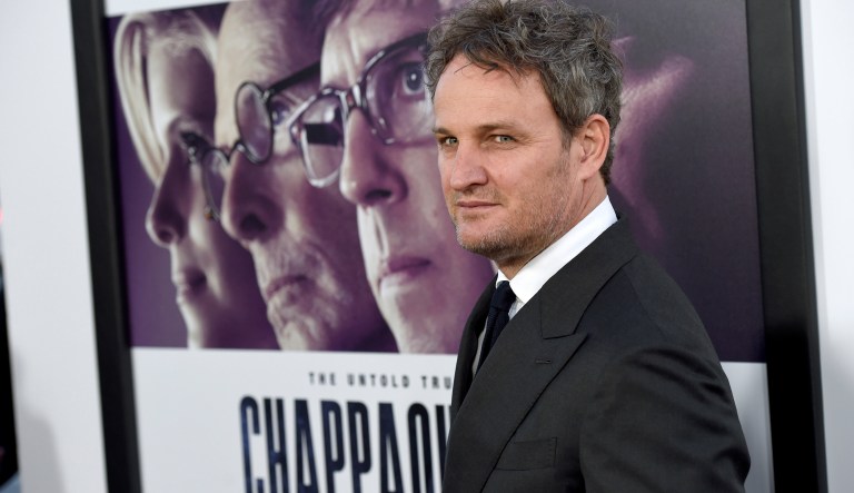 Jason Clarke arrives at the premiere of "Chappaquiddick" at the Samuel Goldwyn Theater in Beverly Hills, Calif. 