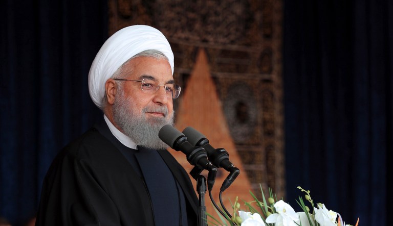 Iranian President Hassan Rouhani reiterated his warning against a U.S. pullout from the landmark nuclear deal between Tehran and world powers as meetings between President Trump and France's Emmanuel Macron got underway in Washington.