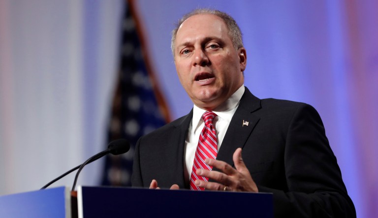 House Majority Whip Steve Scalise, R-La., speaks in New Orleans. 