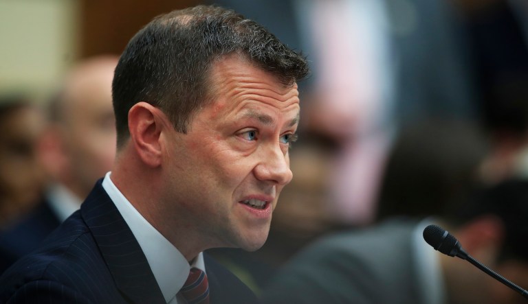 FBI Deputy Assistant Director Peter Strzok testifies before a House Judiciary Committee joint hearing on Capitol Hill on July 12, 2018.