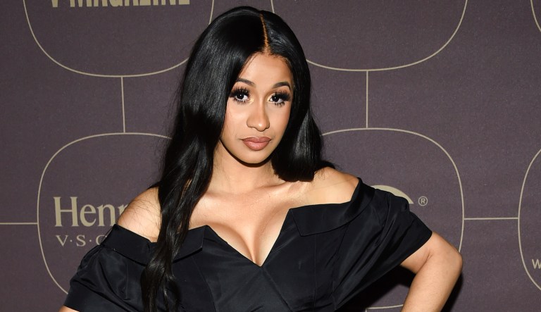 Cardi B attends the Warner Music Group pre-Grammy party in New York.