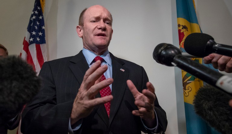 Sen. Chris Coons, D-Del., after his meeting with Supreme Court nominee Judge Brett Kavanaugh, says he does not think the Senate Judiciary Committee should go forward with the scheduled Sept. 4 hearings. 