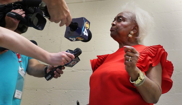 Broward County Supervisor of Elections Brenda Snipes answers reporters' questions about a possible recount after the midterm elections, Thursday, Nov. 8, 2018.