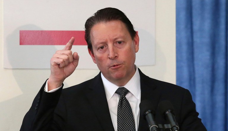 State Senate president Bill Galvano, R-Bradenton, speaks at a pre-legislative news conference in Tallahassee, Fla.