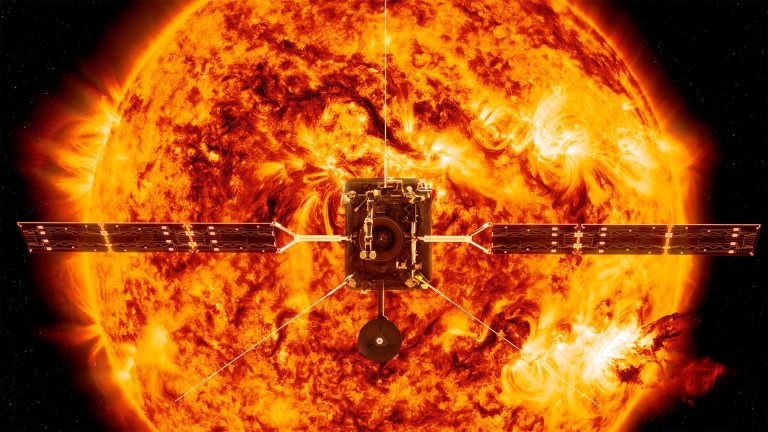 Sun ‘hedgehog’ among new images of the sun released by European Space Agency