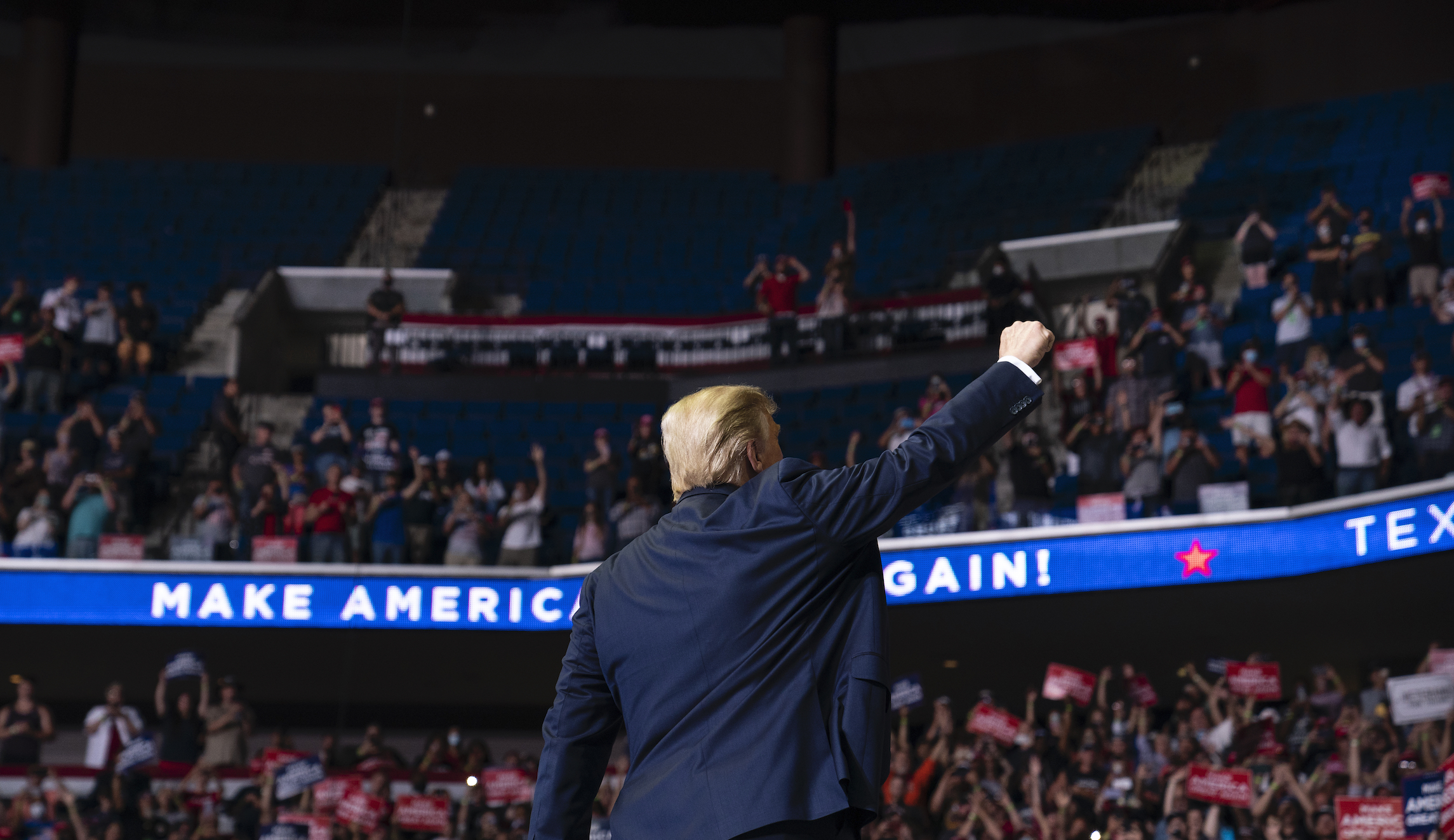 Trump rally in Tulsa failed to fill half the arena