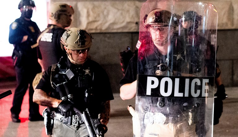 Portland rioter caught on video attacking and punching police officer