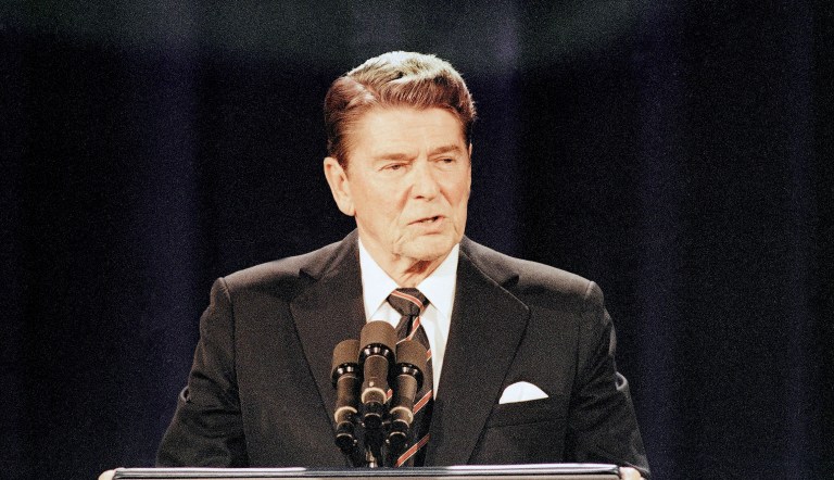 A presidential log-splitter, Johnny on the spot, at Thanksgiving