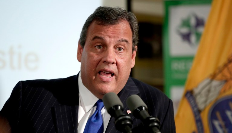 FILE - In this Nov. 29, 2017, file photo, New Jersey Gov. Chris Christie speaks during a news conference in Newark, N.J. 