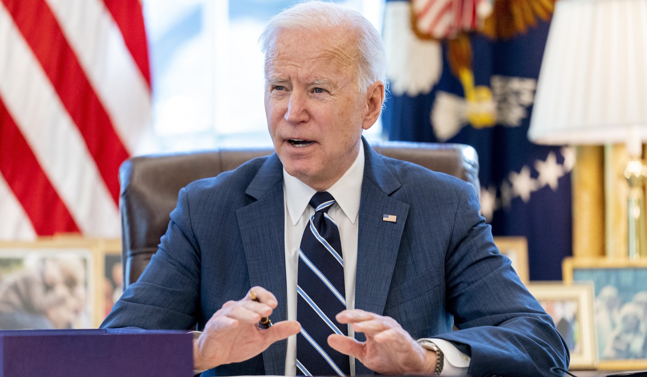 Biden faces Republican claims spending bill is packed with pork